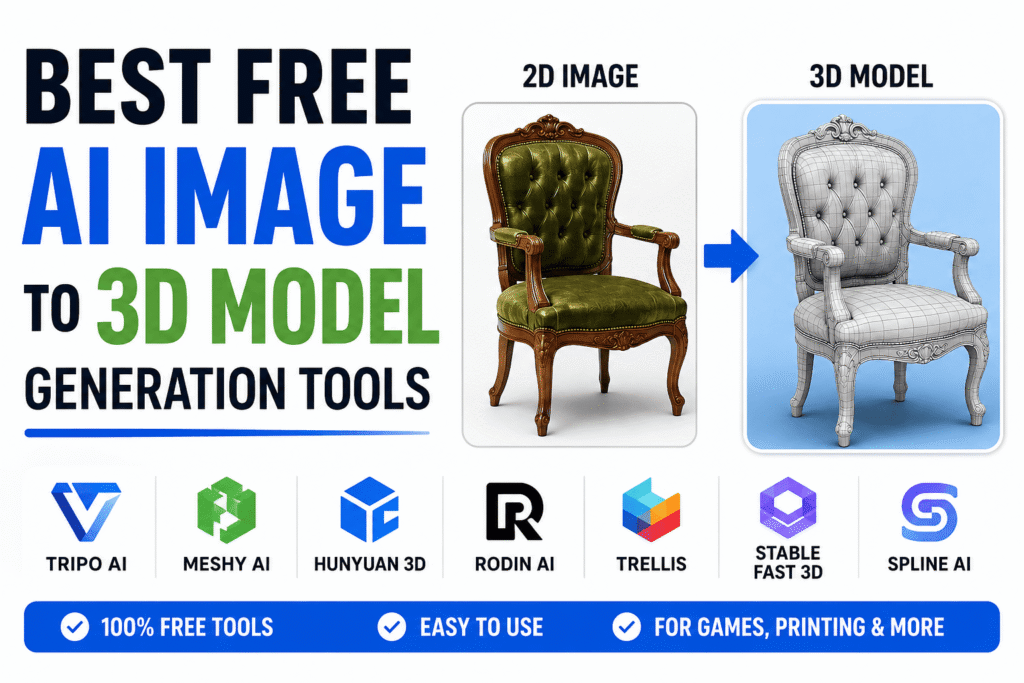 Best Free AI Image to 3D Model Generation Tools