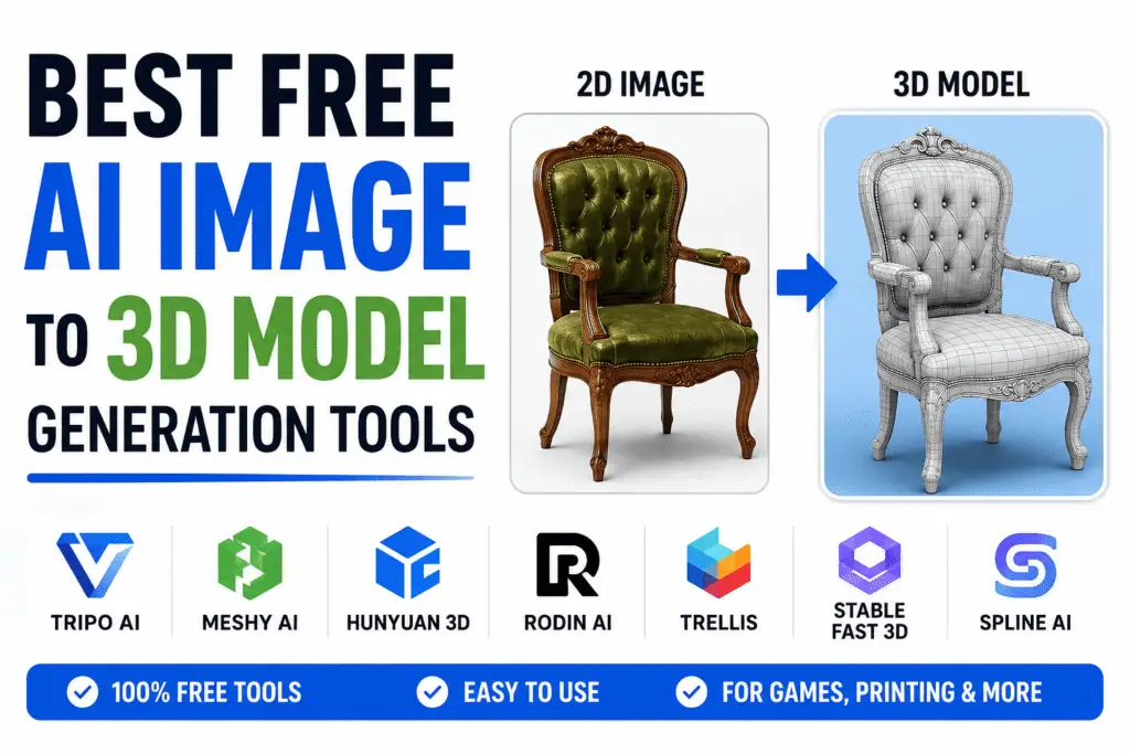 Best Free AI Image to 3D Model Generation Tools