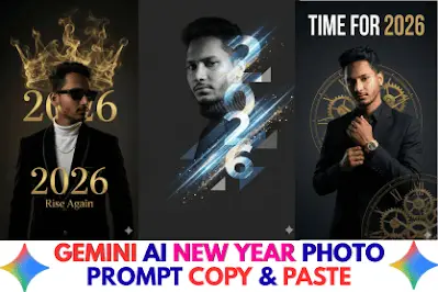 Gemini AI Photo Prompts for New Year 2026 Trending Boys