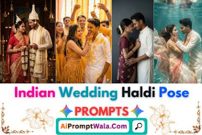 15 Gemini Prompts for Stunning Indian Wedding Haldi Pose